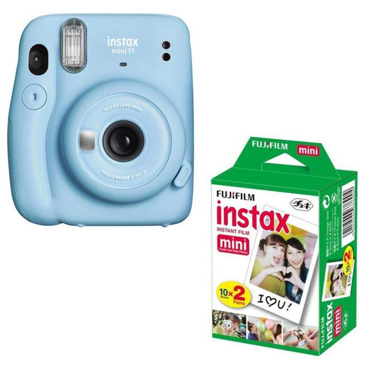 دوربین عکاسی فوجی فیلم FUJIFILM INSTAX Mini 11 + کاغذ 20 عددی - سفید